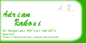 adrian rakosi business card